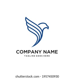 Illustration Birds that fly high into the sky logo design	

