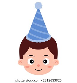 Illustration of Birthday Boy Face 