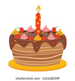 Illustration Of A Birthday Cake 