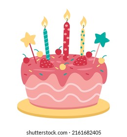 Illustration Of A Birthday Cake 