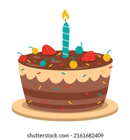 Illustration Of A Birthday Cake 