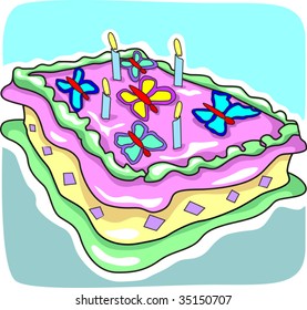 Illustration of a birthday cake
