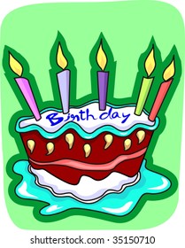 Illustration of a birthday cake