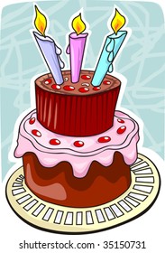 Illustration of a birthday cake