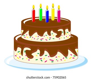 illustration of birthday cake