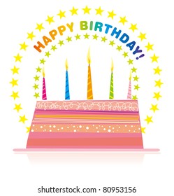 illustration of   birthday cake