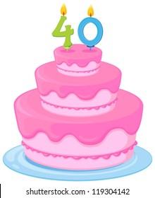 Gateau Anniversaire 40 High Res Stock Images Shutterstock