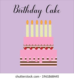 Illustration of Birthday Cake Vector