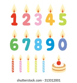 Illustration of birthday candles