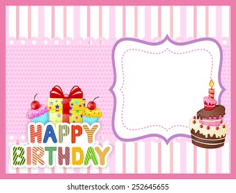 Illustration of Birthday card