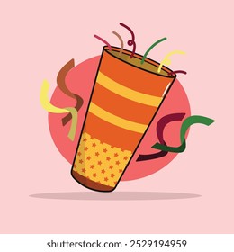 illustration of birthday firecracker for new year holiday vector asset design