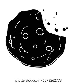 Ilustración del vector de galletas.
Icono, signo o símbolo adecuado para comida y bebida.
