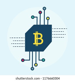 Ilustración del concepto de bitcoína