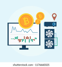 Illustration of bitcoin concept