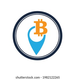 illustration Bitcoin crypto currency logo design 