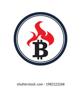 illustration Bitcoin crypto currency logo design 