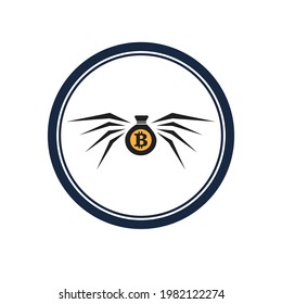Illustration Bitcoin crypto Currency Logo Design 