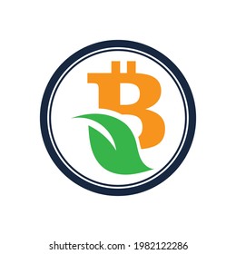 illustration Bitcoin crypto currency logo design 