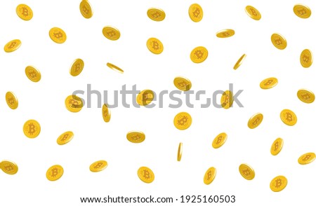 Illustration of Bitcoin fluttering in the air