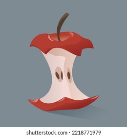 
Illustration des bitten roten Apfels