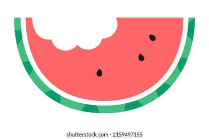 Illustration of a bitten watermelon.