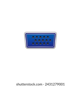 It is an illustration of the black analog RGB cable female_dress (port).