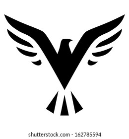 Illustration of Black Bird Icon isolated on a white background