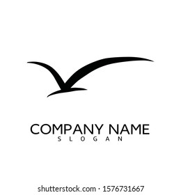 illustration of a black bird logo icon vector