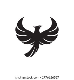 Illustration of Black Bird Logo Icon