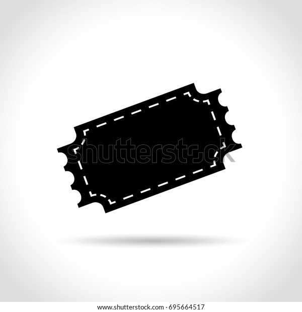 Illustration Black Blank Ticket Icon On Stock Vector (Royalty Free ...