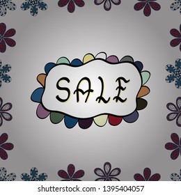 Illustration in black, blue and white colors. Best sale banner. Original poster for discount. Vector illustration. Bright abstract background with text. Seamless pattern.