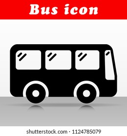Illustration of black bus vector icon design