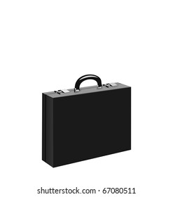 Illustration black business case isolated - vector