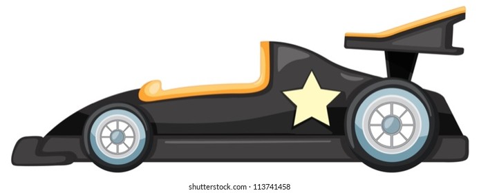 ilustração de carro preto sobre um fundo branco