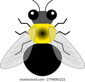 Illustration of a black carpenter bee
