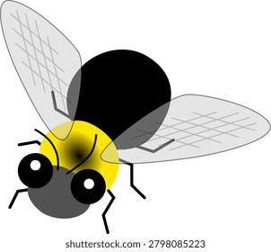 Illustration of a black carpenter bee