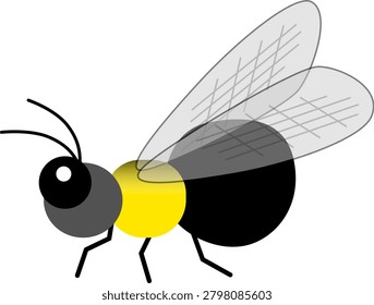 Illustration of a black carpenter bee