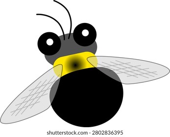 Illustration of a black carpenter bee