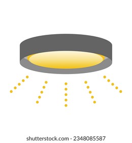 It is an illustration of black ceiling light and all lights.