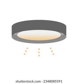 It is an illustration of black ceiling light, nightlight.