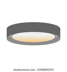 Es una ilustración de la luz de techo negra, la luz de noche.