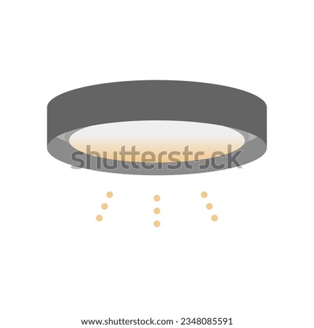 It is an illustration of black ceiling light, nightlight.