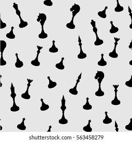 illustration of  black chess figure background