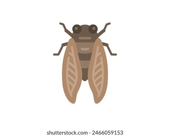Ilustración de un icono de cigarra negra.