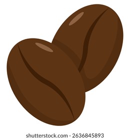illustration of black coffee beans