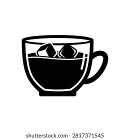 Illustration of a black coffee cup