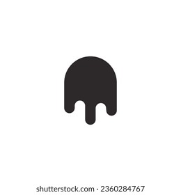 Illustration of black colored liquid ink