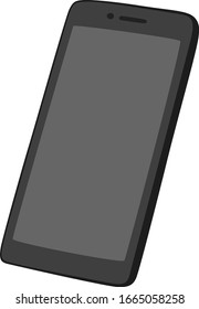 Illustration of black colored smartphone.