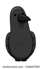 Illustration of a Black Crow