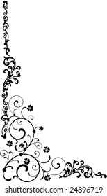 illustration with black decoration on white background